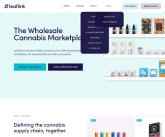 Leaflink.com(The Wholesale Cannabis Platform) Screenshot