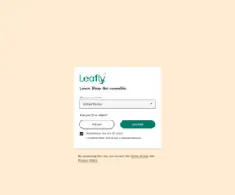 Leafly.com(Find, order, and learn about weed) Screenshot