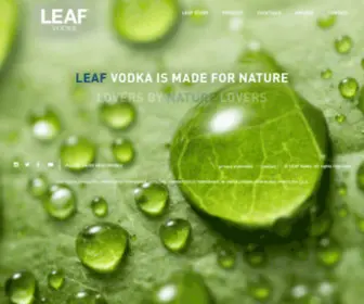 LeafVodka.com(LEAF Vodka) Screenshot