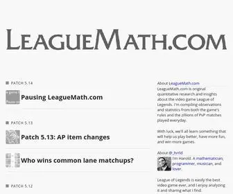 Leaguemath.com(League of Legends math) Screenshot
