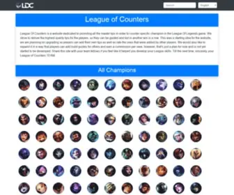 Leagueofcounters.com(League of Counters) Screenshot