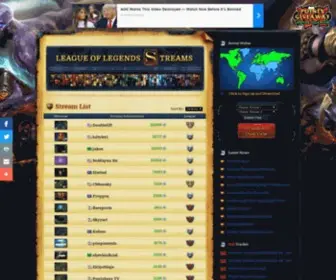 Leagueoflegendsstreams.com(League of Legends Streams) Screenshot