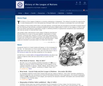 Leagueofnationshistory.org(History of the League of Nations) Screenshot