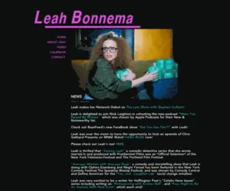 Leahbonnema.com(The official website of Leah Bonnema) Screenshot