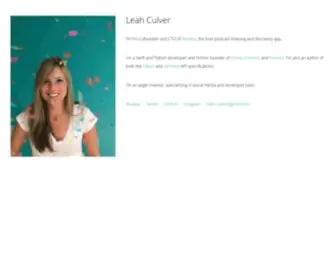 Leahculver.com(Leah Culver) Screenshot