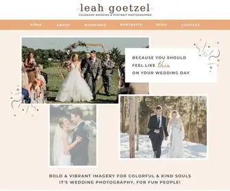 Leahgoetzel.com(Colorado Wedding Photographer) Screenshot