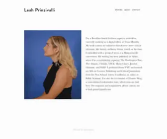 Leahprinzivalli.com(Leah Prinzivalli) Screenshot