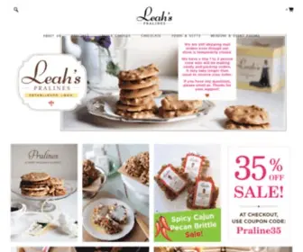 Leahspralines.com(The best pralines) Screenshot