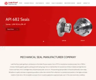 Leakproofseals.com(Mechanical Seal Manufacturers) Screenshot