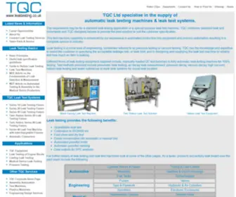 Leaktesting.co.uk(Information and Equipment on Leak Testing Machines) Screenshot