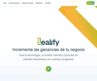 Lealify.com(Programa de lealtad y clientes frecuentes en M) Screenshot