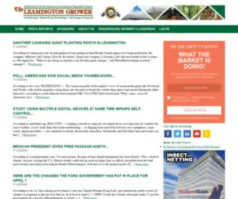 Leamingtongrower.com(Greenhouse Vegetable News) Screenshot