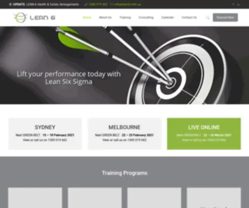 Lean6.com.au(Lean Six Sigma Training) Screenshot