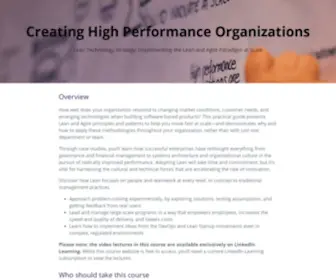 Leanagile.study(Creating High Performing Organizations) Screenshot