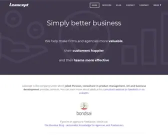 Leancept.com(Value-based pricing, stronger client relationships and positioning for freelancers and agencies) Screenshot