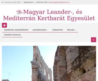 Leanderegyesulet.hu(Magyar Leander) Screenshot