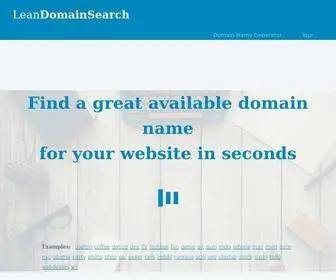 LeanDomainsearch.com(Lean Domain Search) Screenshot