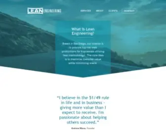 Leanengineeringllc.com(Lean Engineering) Screenshot