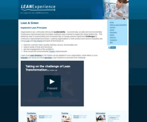 Leanexperience.com.au(Lean) Screenshot