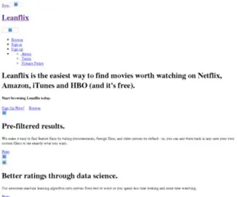 Leanflix.com(Find the best movies on Netflix) Screenshot