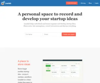 Leanlab.io(A personal space to record and develop your startup ideas) Screenshot