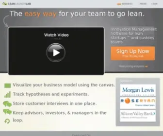 Leanlaunchlab.com(Business model) Screenshot