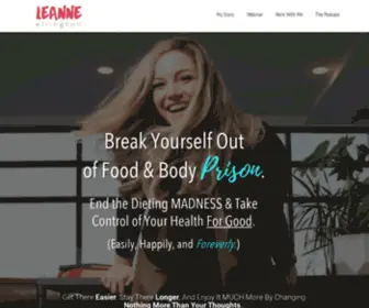 Leanneellington.com(Break Yourself Out of Food & Body Prison) Screenshot