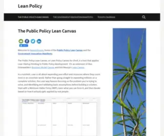 Leanpolicy.org(Lean Policy) Screenshot