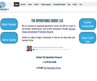 Leansigmaops.com(The Operations Group) Screenshot