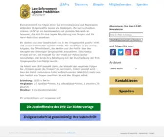 Leap-Deutschland.de(LEAP (Law Enforcement Against Prohibition)) Screenshot