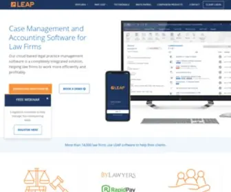 Leap.co.uk(LEAP Case Management and Accounting Software for Law Firms) Screenshot