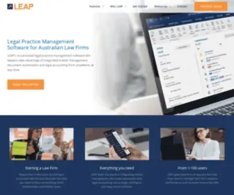 Leap.com.au(Legal Practice Management Software) Screenshot