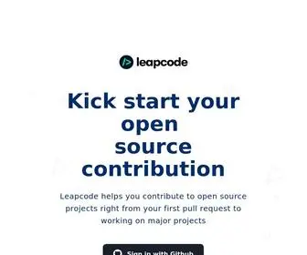Leapcode.io(Make your first open source contribution) Screenshot