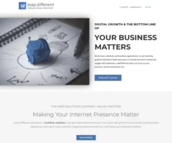 Leapdifferent.com(We build high quality websites that focus on converting visitors to customers) Screenshot