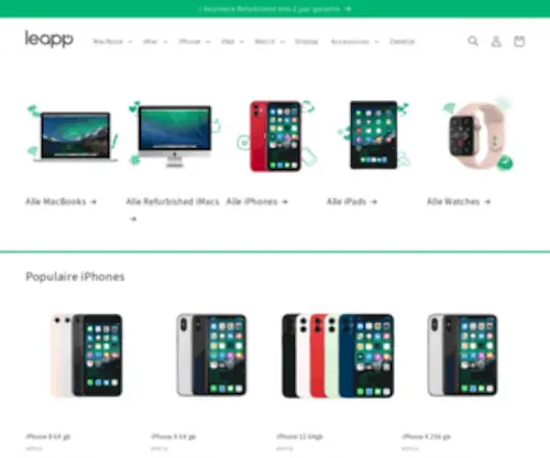 Leapp.de(Refurbished Apple producten ontdek je bij leapp) Screenshot