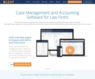 Leapsoftware.ie(LEAP Case Management and Accounting Software for Law Firms) Screenshot