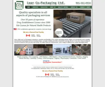 Lear-Copackaging.ca(Lear Co) Screenshot