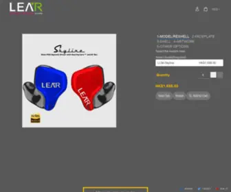 Lear-Custom.com(LEAR Audio HongKong) Screenshot