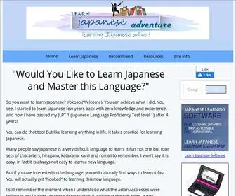 Learn-Japanese-Adventure.com(Learn Japanese Language) Screenshot