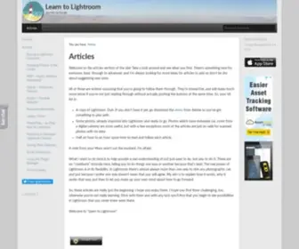 Learn-TO-Lightroom.com(Learn to Lightroom) Screenshot