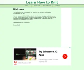 Learn2Knit.co.uk(Learn How to Knit in the UK) Screenshot