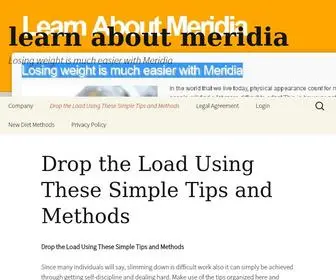 Learnaboutmeridia.com(Learn about meridia) Screenshot