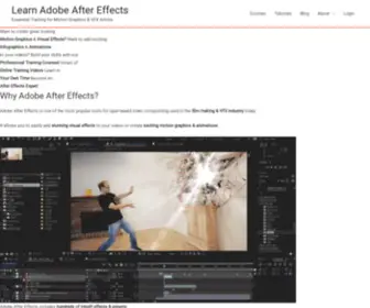 Learnadobeaftereffects.com(Learn Adobe After Effects) Screenshot