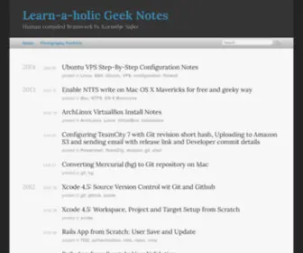 Learnaholic.me(Holic Geek Notes) Screenshot
