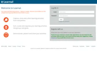 Learnal.com(Your personal learning journal) Screenshot