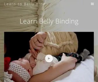 Learnbellybinding.com(Learn to Belly Bind) Screenshot