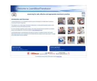 Learnbloodtransfusion.org.uk(LearnBloodTransfusion Landing Page) Screenshot