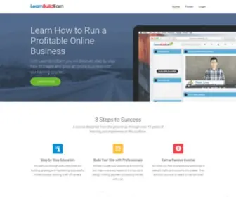 Learnbuildearn.com(Build a Profitable Online Business with LBE) Screenshot