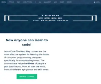 Learncodethehardway.com(Learn Code the Hard Way) Screenshot