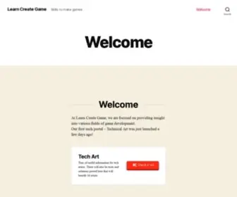 Learncreategame.com(Learn Create Game) Screenshot